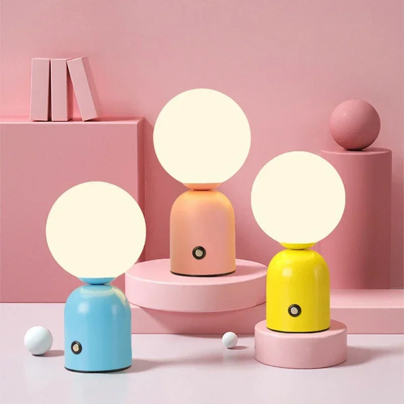 Rechargeable touch LED table lamp with dimmable brightness