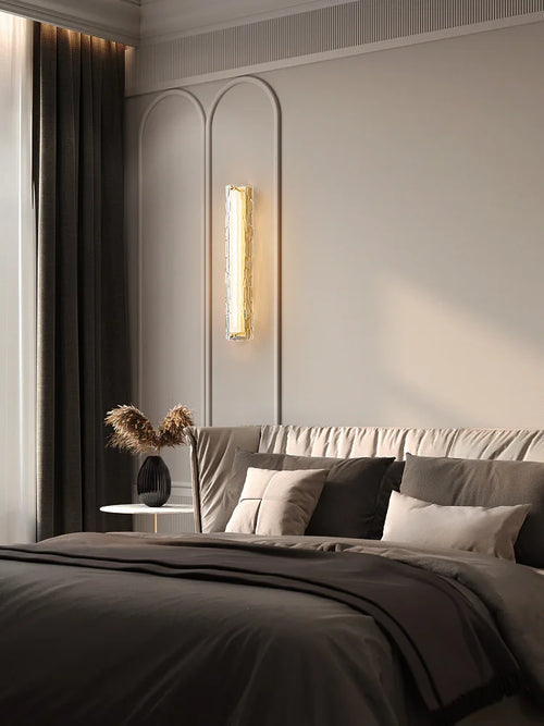 Modern glass LED wall light for interiors - vue 5 sur 8