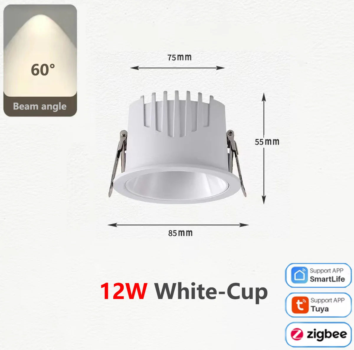 Zigbee aluminium dimmable COB LED spot - vue 8 sur 17