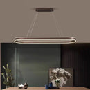 Modern minimalist nordic long LED chandelier