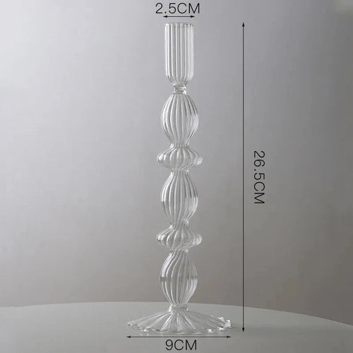 European glass candle holder for decoration and weddings - vue 26 sur 30
