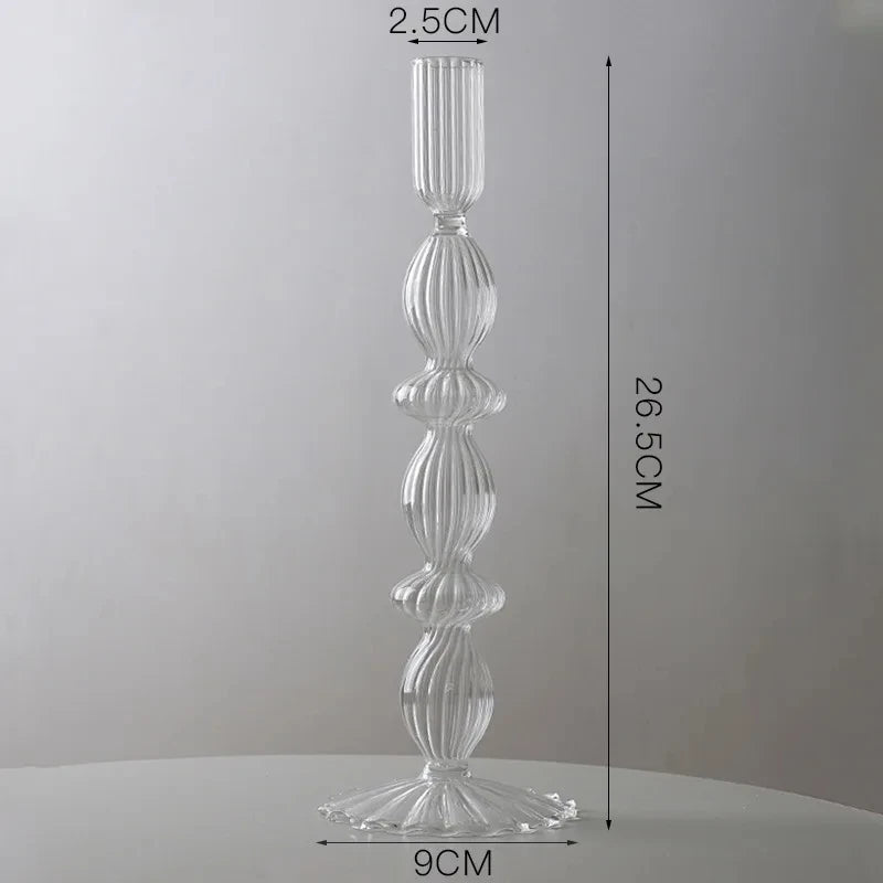 European glass candle holder for decoration and weddings - vue 26 sur 30