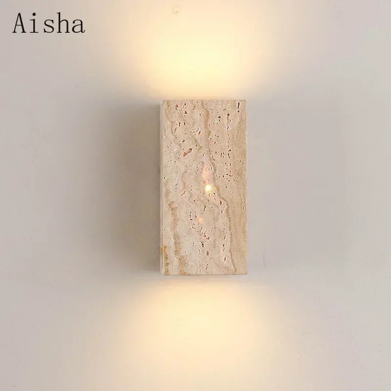 Stone wall light for decorative gardens and courtyards
