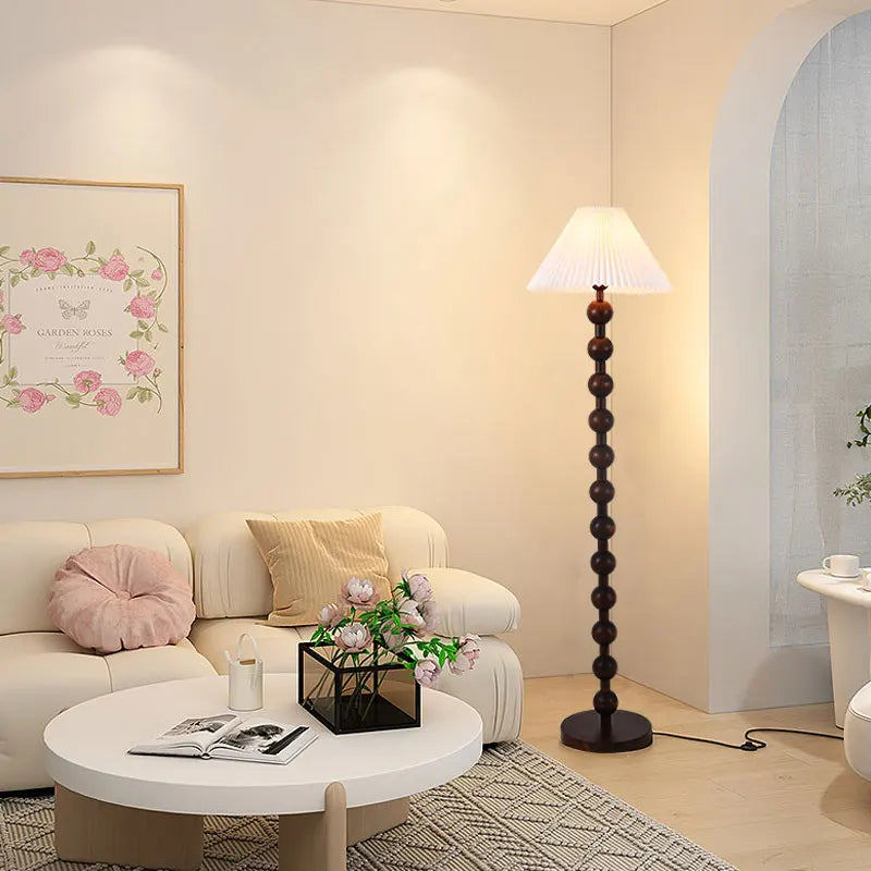 High-end wooden floor lamp for retro interior decor - vue 3 sur 8