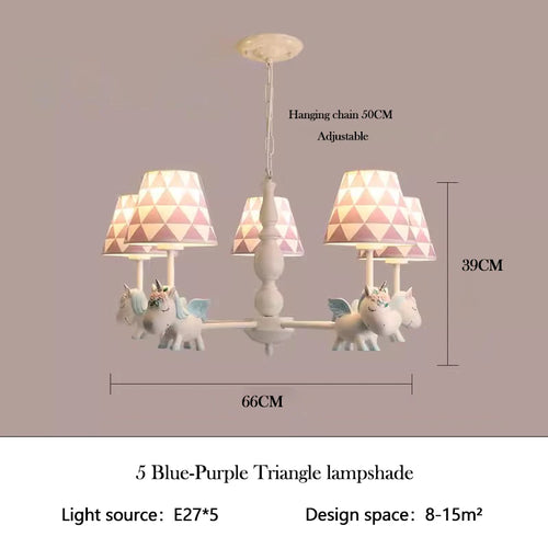 Nordic style rotating LED children’s chandelier, romantic and cosy - vue 21 sur 24