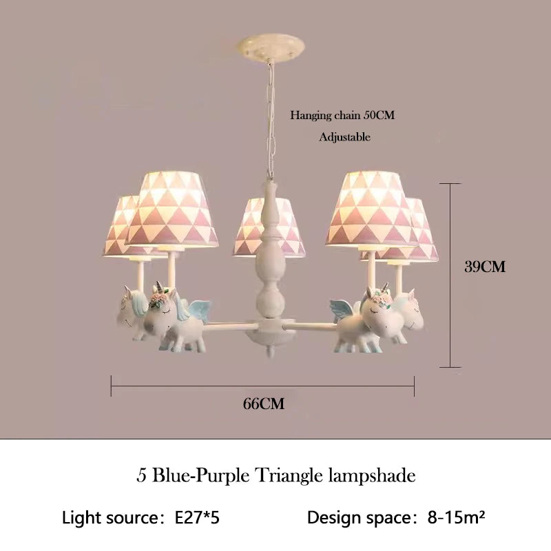 Nordic style rotating LED children’s chandelier, romantic and cosy - vue 20 sur 24