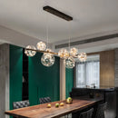 Nordic LED pendant light clear glass globe for bar restaurant