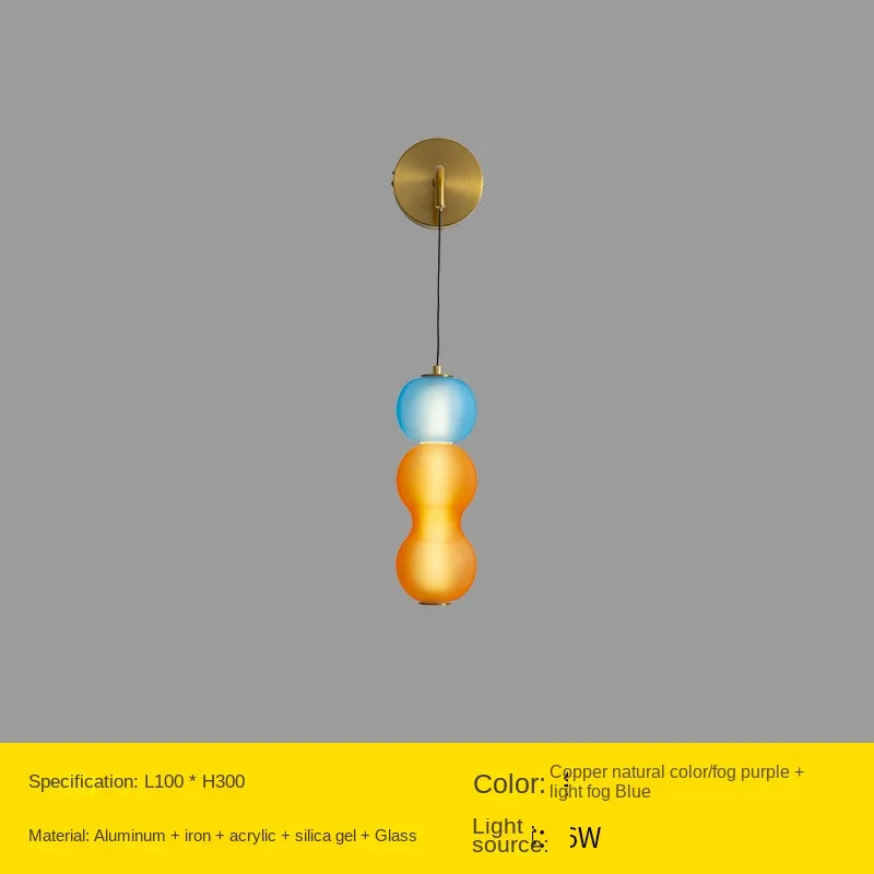 Creative decorative LED wall light for interiors