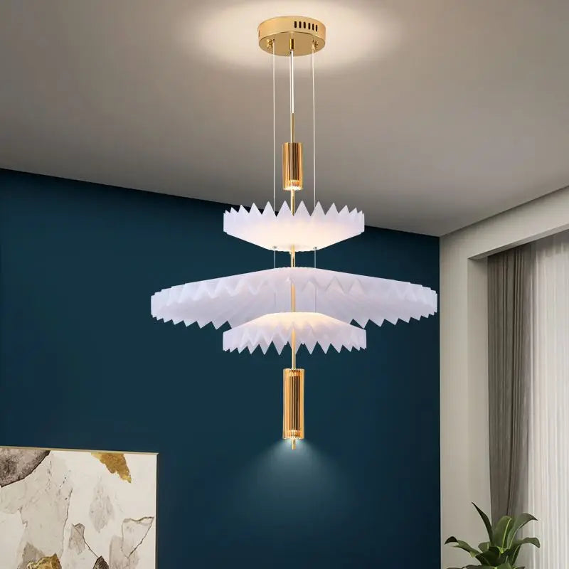 Minimalist LED chandelier with creative art design for modern interiors - vue 4 sur 20