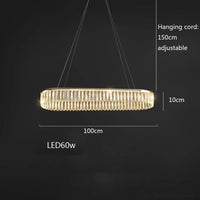Luxurious round crystal LED chandelier with multiple ring design