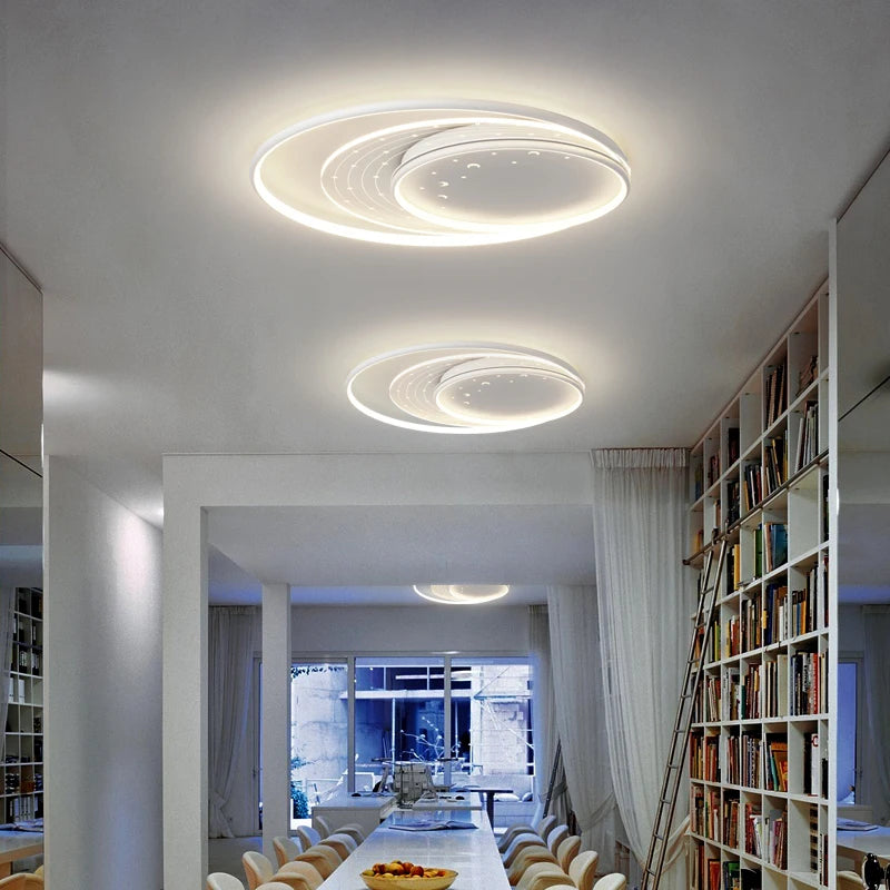Modern romantic star recessed LED ceiling light for children - vue 5 sur 12