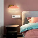 Feather cloud wall lights for children's room decor