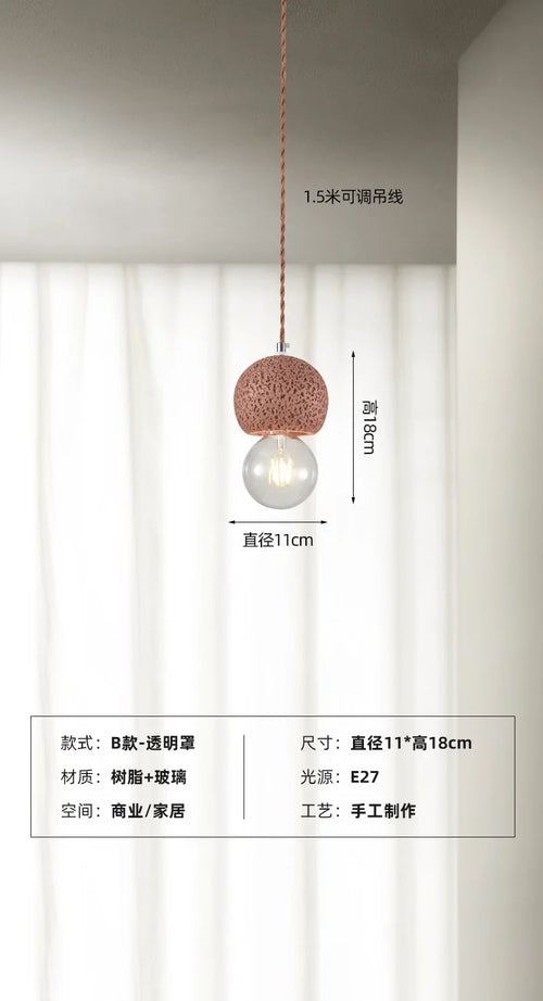 Wabi-sabi pendant light nordic creative design for interiors - vue 11 sur 12