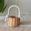 wedding flower basket with bow tie large capacity versatile
