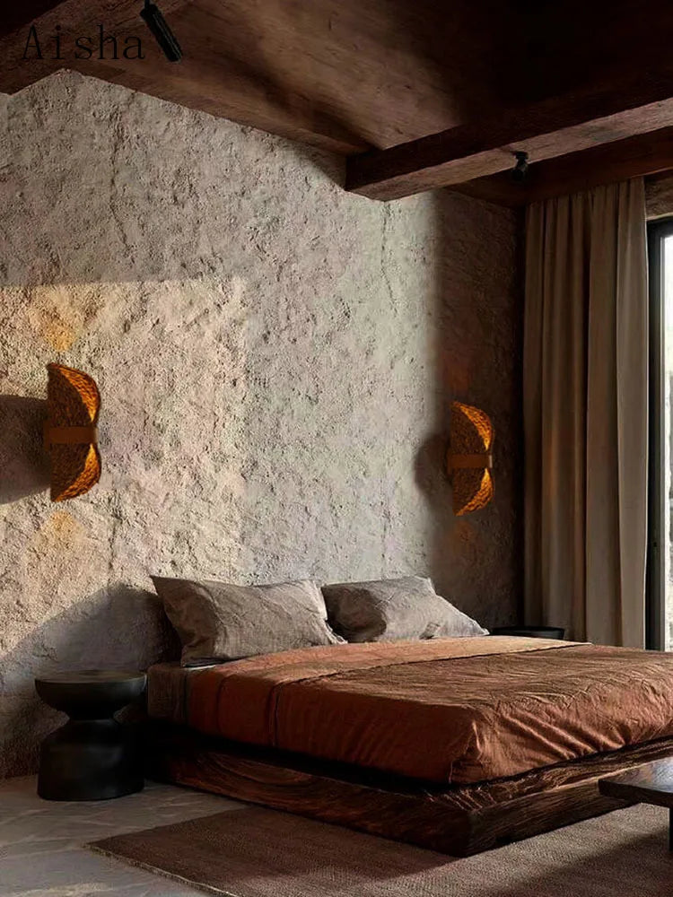 Retro vine weave wall light elegant nordic decor