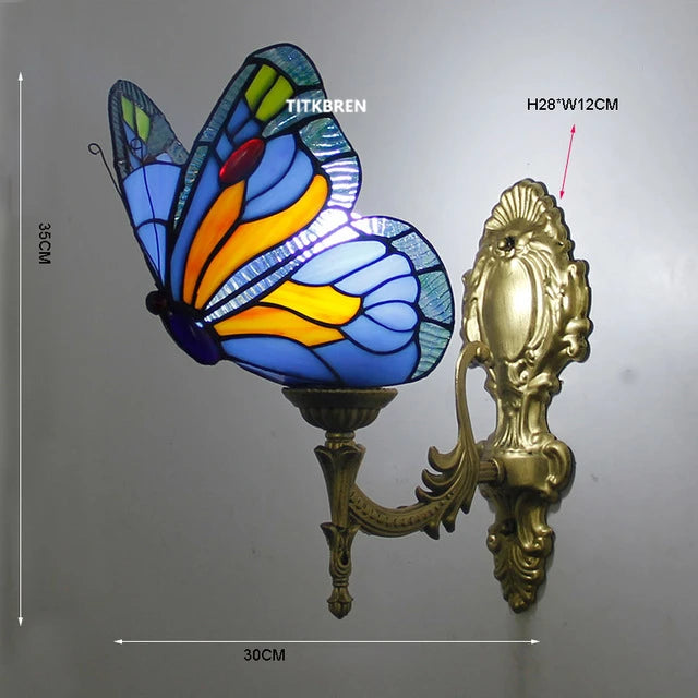 Turkish flower wall light with decorative baroque glass lampshade - vue 9 sur 17