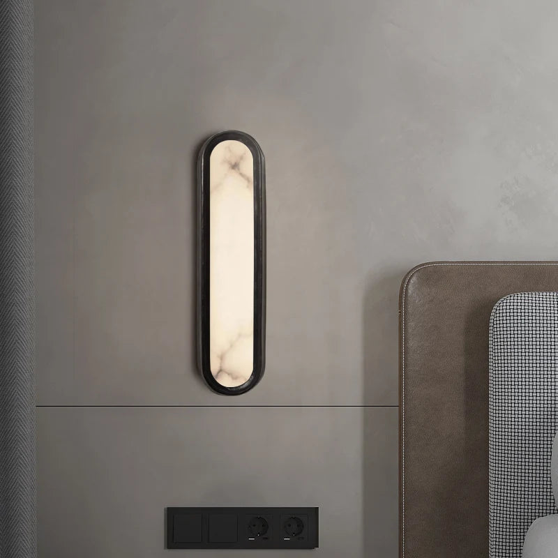 Marble LED wall light for modern interiors