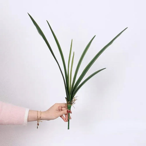 Artificial clivia leaves in soft rubber for indoor decoration - vue 10 sur 9
