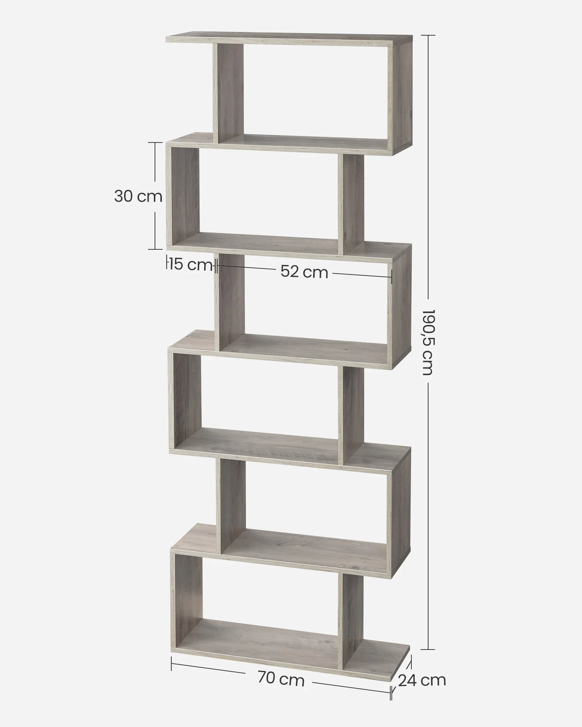 modern 6 tier freestanding shelf for office