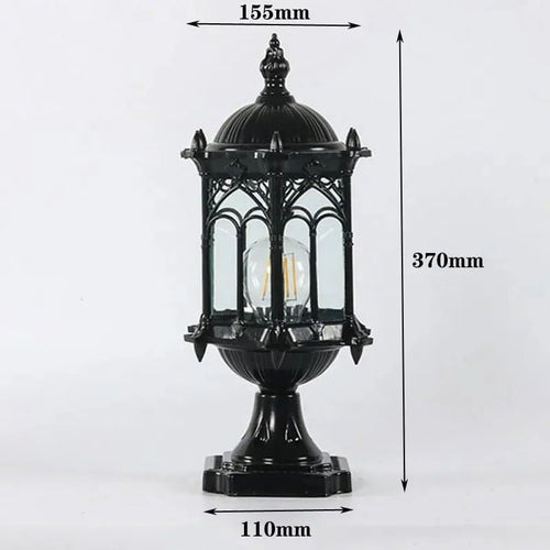 lampe pilier d'extérieur rétro pour éclairage de paysage - vue 8 sur 8