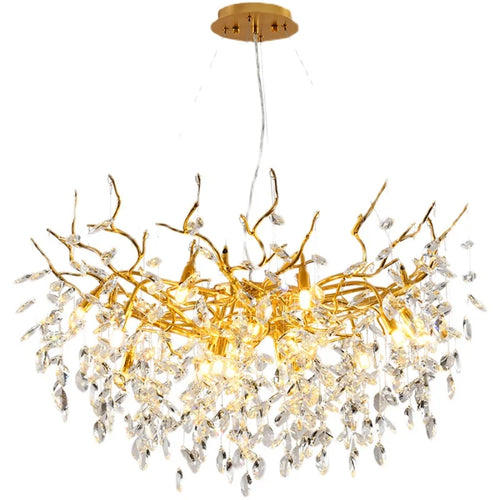 Luxurious gold glass chandelier for interior decoration - vue 2 sur 16