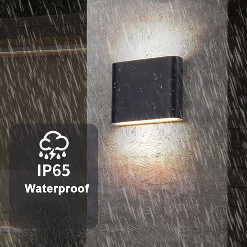 Modern waterproof LED wall light decorative indoor outdoor aluminium - vue 2 sur 15