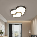 Modern minimalist LED ceiling light with star and heart decor