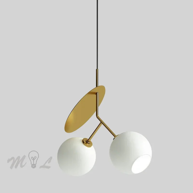 Modern glass pendant light for creative interior decoration - vue 6 sur 12
