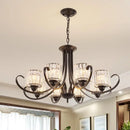 Retro crystal chandelier modern pendant light for indoor decor