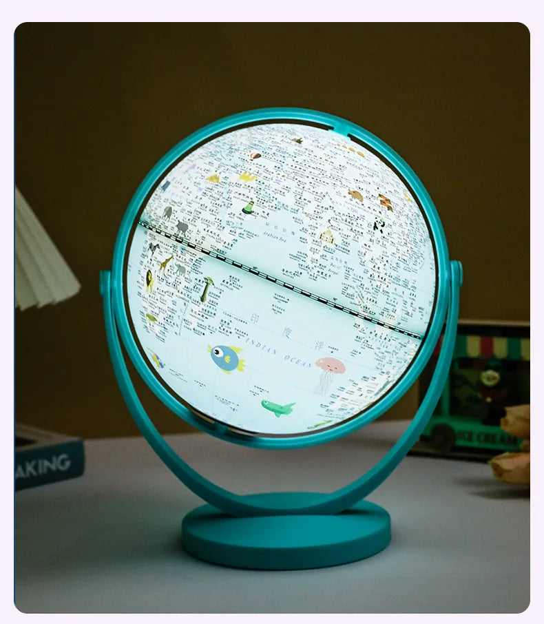 smart desk lamp with globe creative gift for kids - vue 5 sur 14
