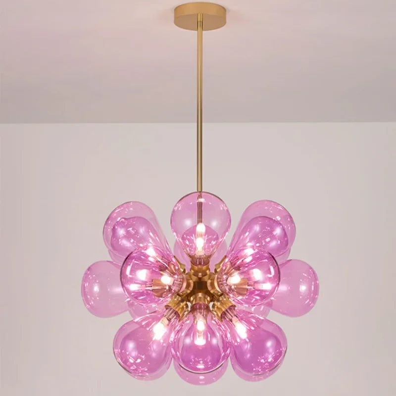 Modern glass designer pendant light for interior decoration - vue 3 sur 11