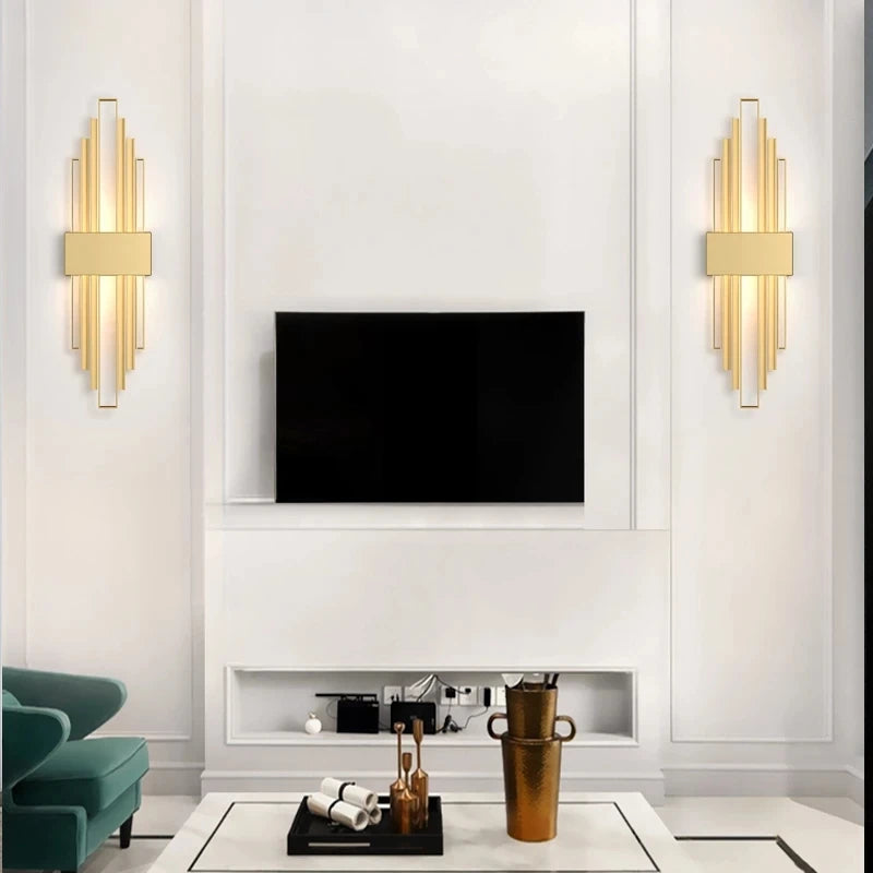 Modern luxury wall light with LED for indoor decoration