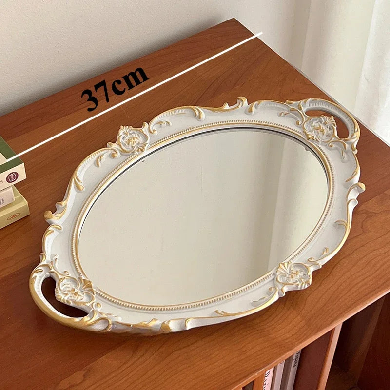 Vintage decorative glass mirrors for jewellery and aromatherapy