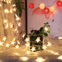 LED star string lights garland for Christmas and celebrations