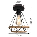 modern retro industrial wrought iron pendant light for indoor lighting