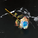 Decorative golden metal artificial rose to give as a gift