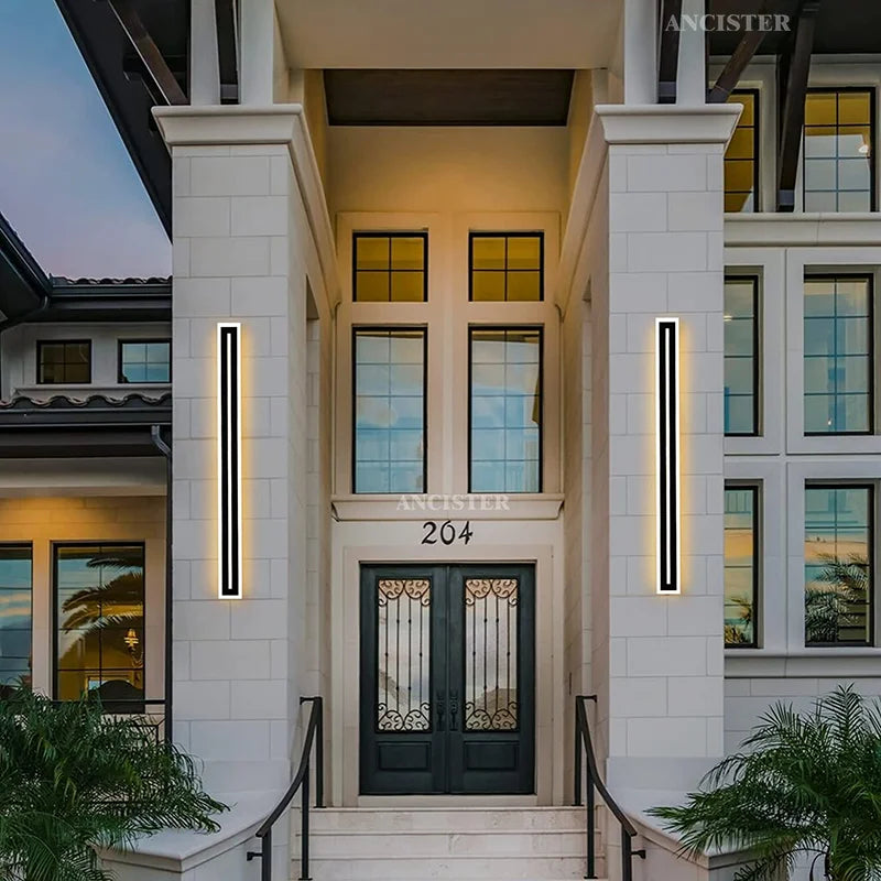 Modern waterproof LED wall light for outdoor use