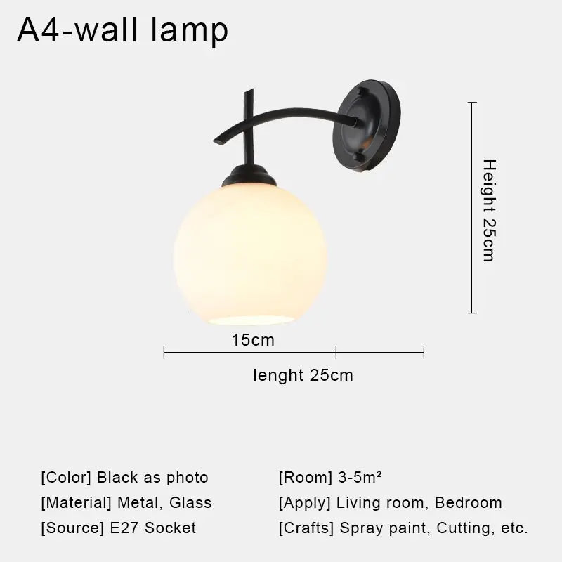 Modern nordic retro LED wall light for indoor decoration