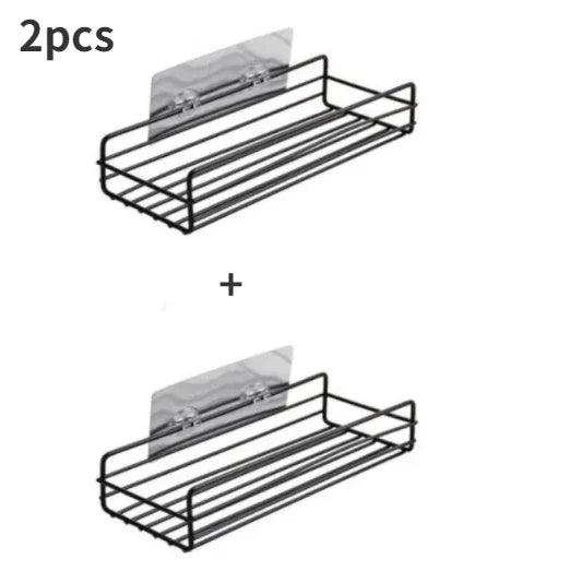 Japanese style wrought iron shelf wall storage rack - vue 16 sur 19