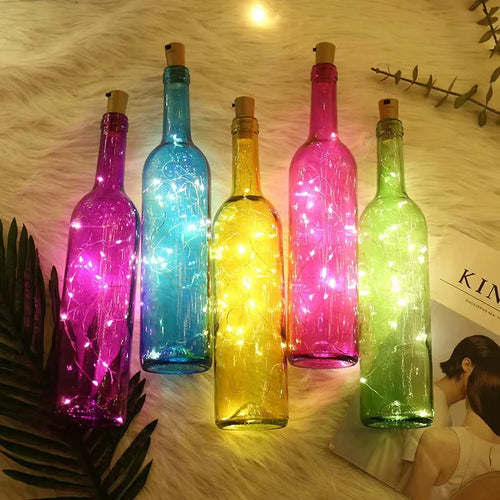 Copper wire LED string lights for festive decoration - vue 3 sur 14