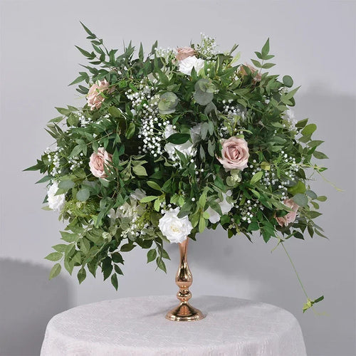 Artificial flower ball white rose arrangement wedding decoration - vue 5 sur 7