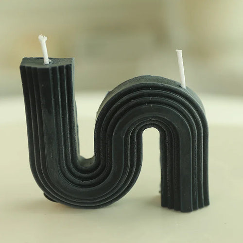 geometric u-shaped scented candles for home decor - vue 10 sur 27