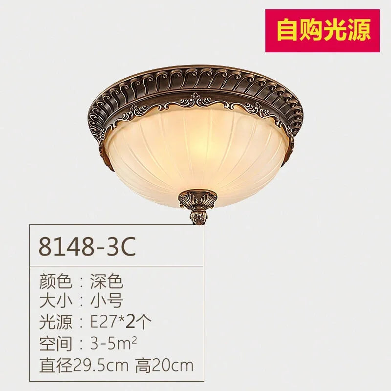 Retro industrial resin ceiling light for indoor lighting - vue 7 sur 8