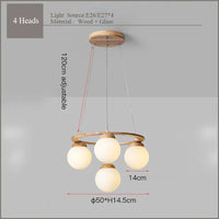 Modern wood and glass pendant light for interiors 2024