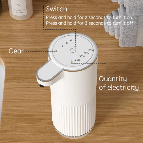4-level automatic foam liquid soap dispenser - vue 4 sur 7