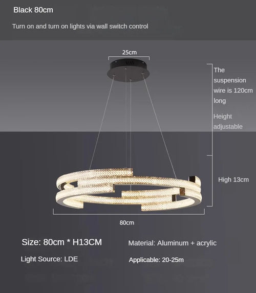 Elegant circular designer pendant light for modern interiors - vue 13 sur 12