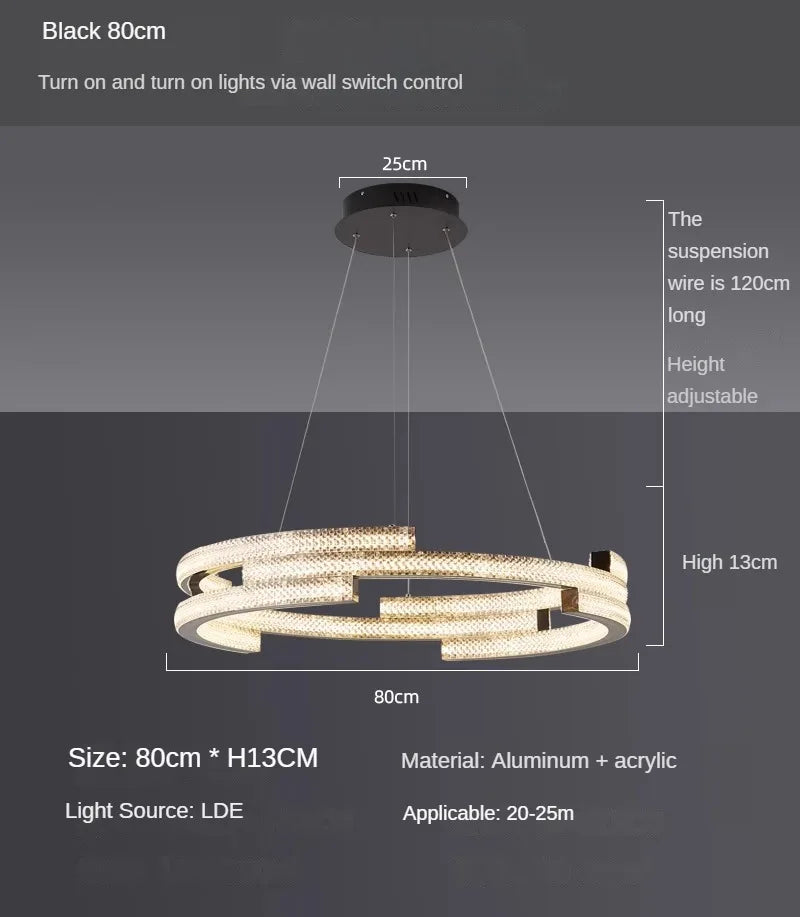 Elegant circular designer pendant light for modern interiors - vue 12 sur 12