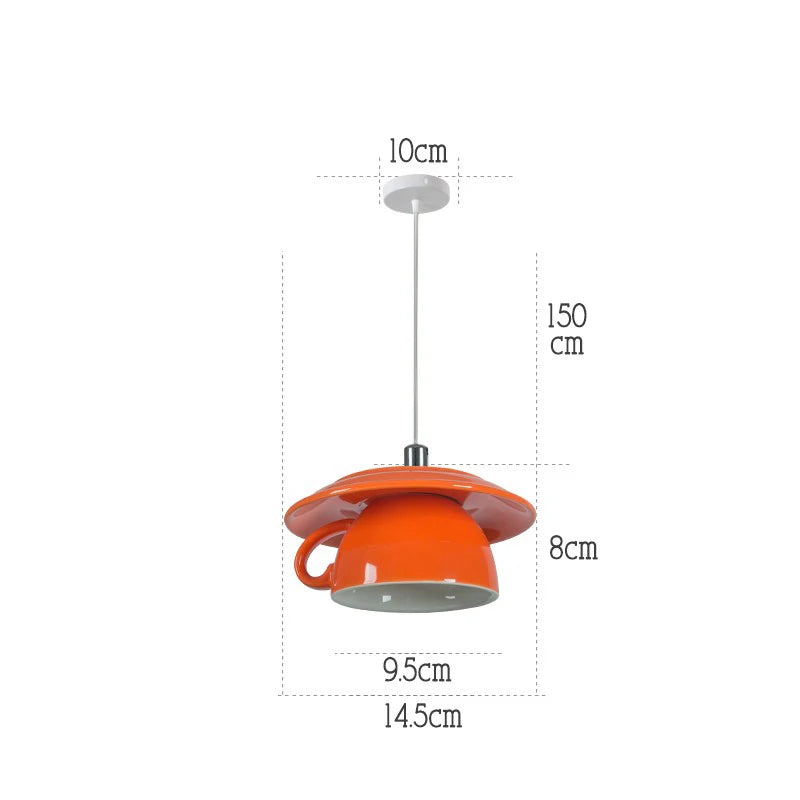 modern ceramic pendant lamp led - vue 19 sur 28
