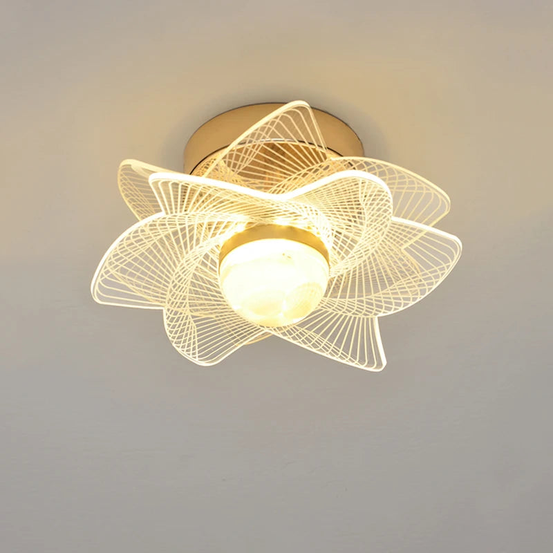 Modern nordic LED ceiling light for indoors and balcony - vue 5 sur 13