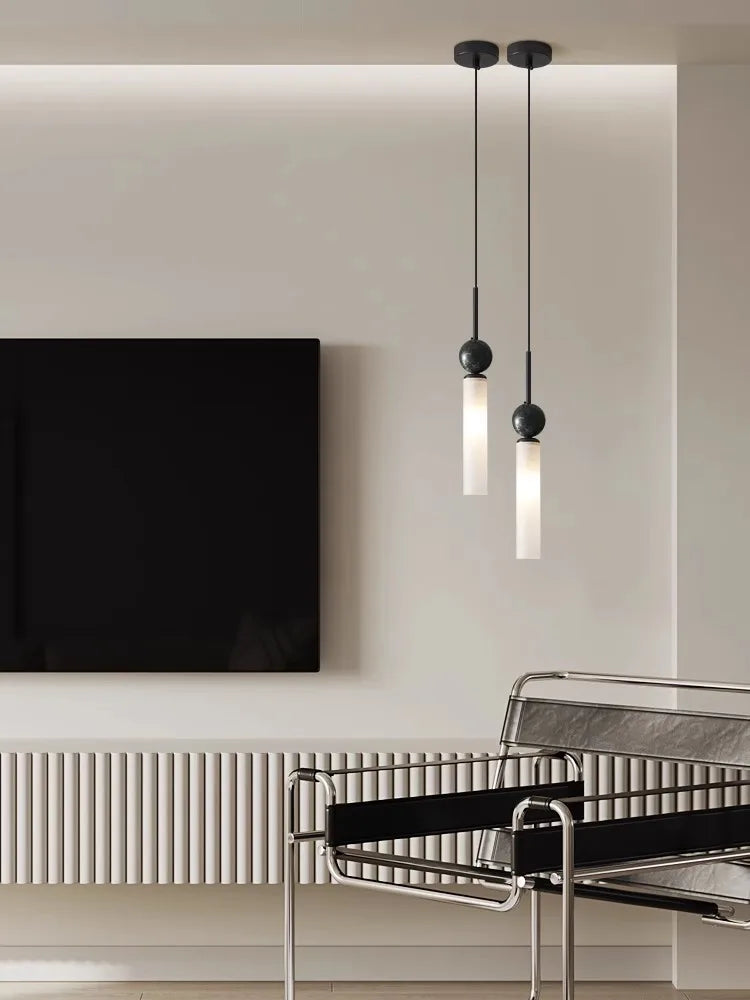 Marble and copper wall light for interior decoration - vue 4 sur 10